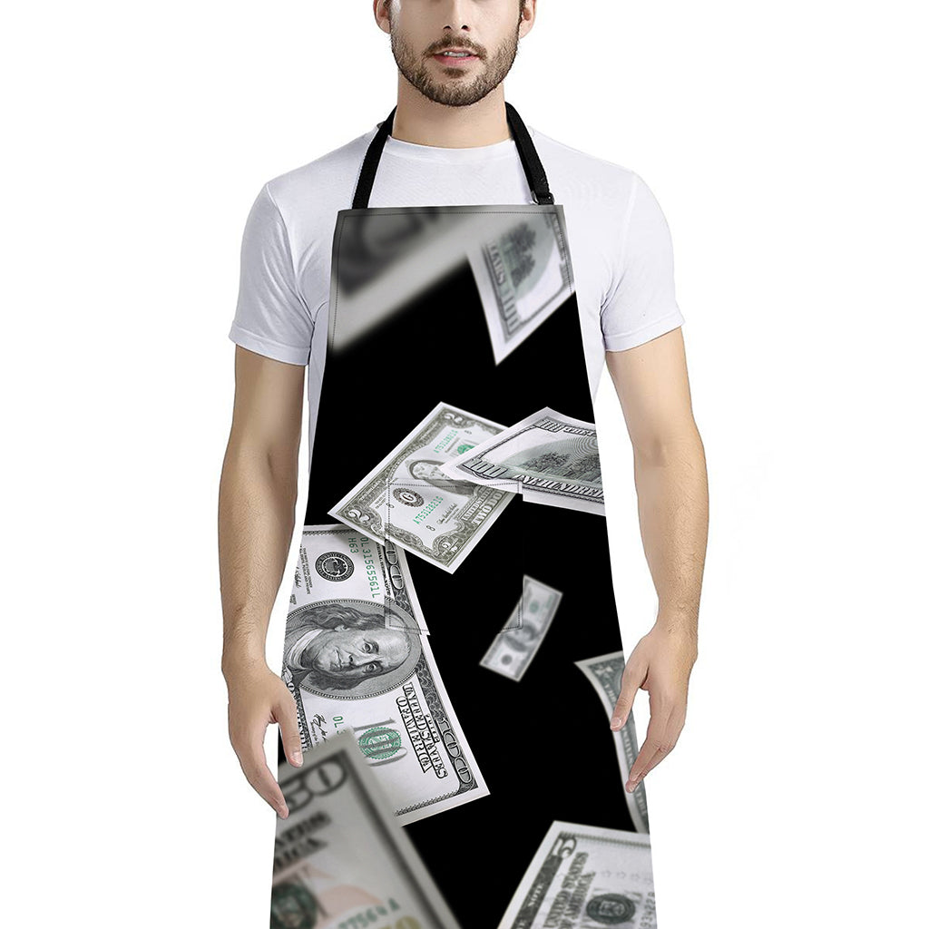 Flying USD Print Bib Apron With Pocket