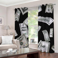 Flying USD Print Dimout Grommet Curtains