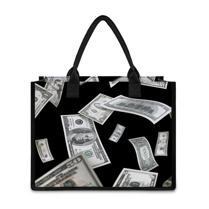 Flying USD Print Canvas Tote Bag