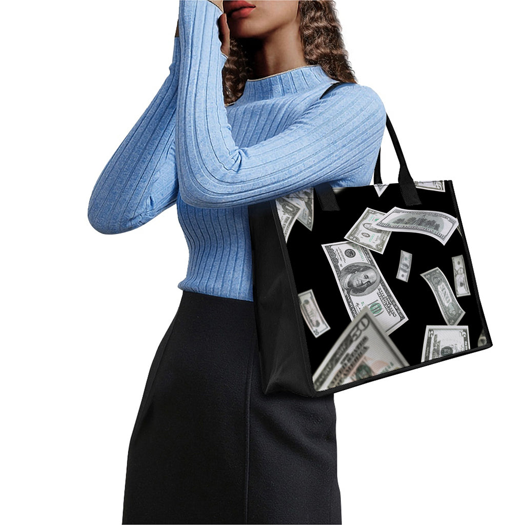 Flying USD Print Canvas Tote Bag
