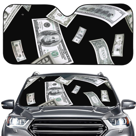 Flying USD Print Car Windshield Sun Shade