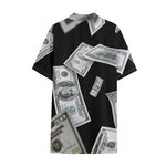 Flying USD Print Cotton Hawaiian Shirt