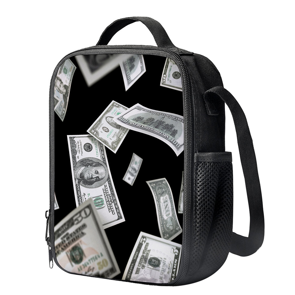 Flying USD Print Crossbody Lunch Bag