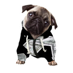 Flying USD Print Dog Zip Up Hoodie