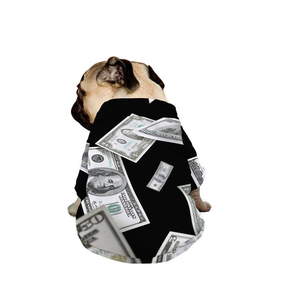 Flying USD Print Dog Zip Up Jacket