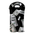 Flying USD Print Double Neoprene Wine Tote