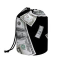 Flying USD Print Drawstring Makeup Bag