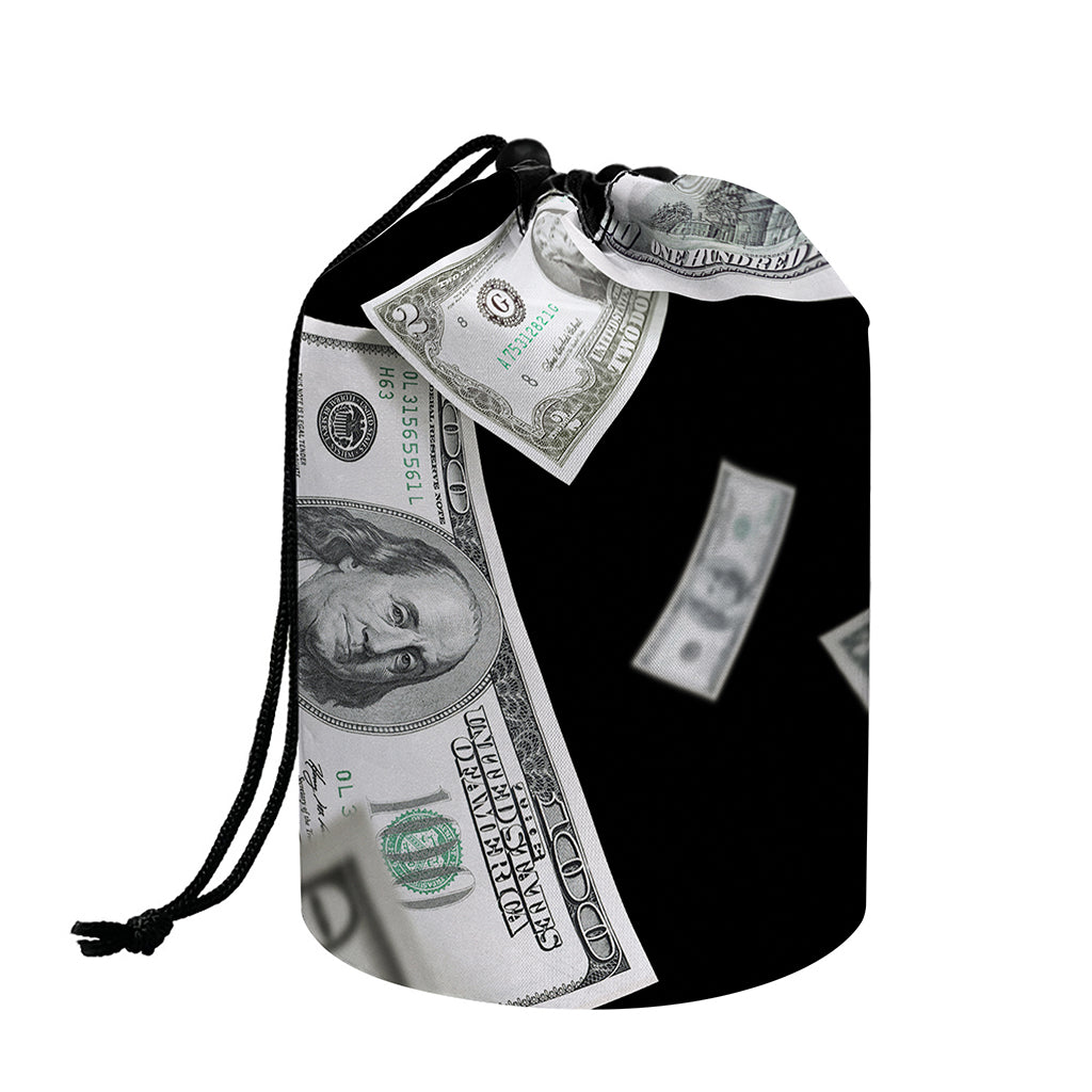 Flying USD Print Drawstring Makeup Bag