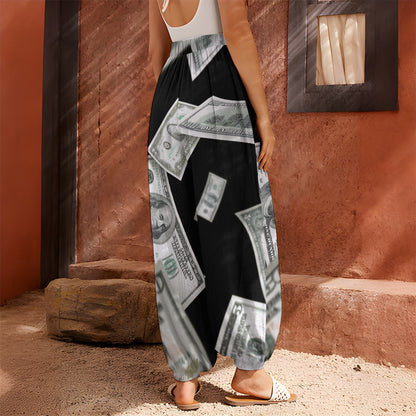 Flying USD Print Harem Pants