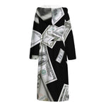 Flying USD Print Hooded Bathrobe