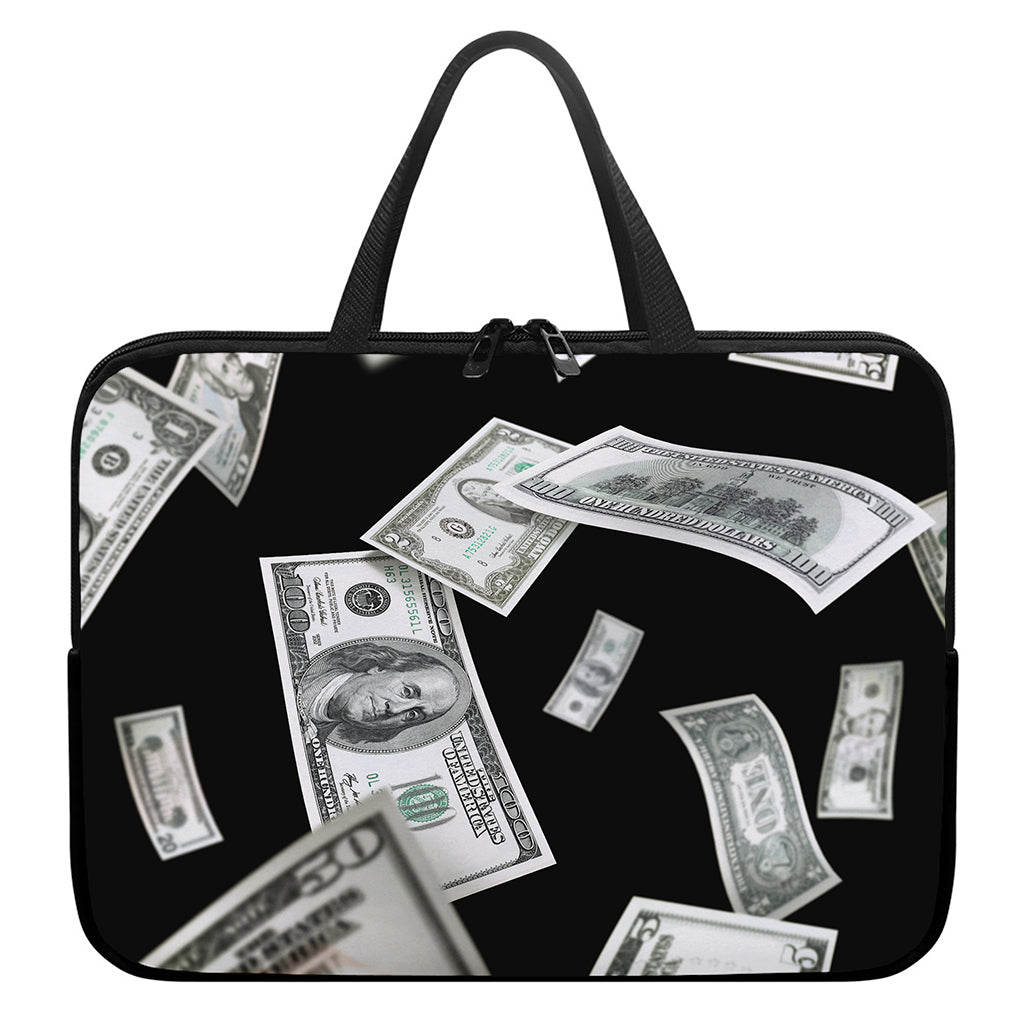 Flying USD Print Laptop Sleeve With Handle