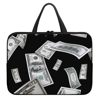 Flying USD Print Laptop Sleeve With Handle
