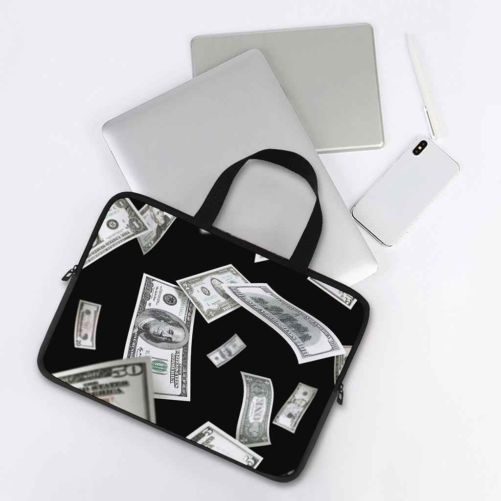Flying USD Print Laptop Sleeve With Handle