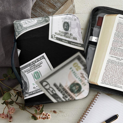 Flying USD Print Leather Bible Cover