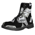 Flying USD Print Lace-Up Boots