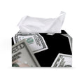 Flying USD Print Leather Tissue Box Cover
