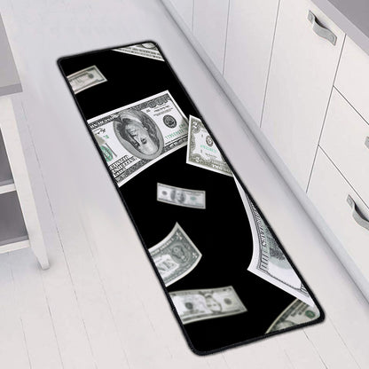 Flying USD Print Long Kitchen Mat