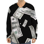 Flying USD Print Long Sleeve Baseball Jersey