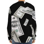 Flying USD Print Long Sleeve Baseball Jersey