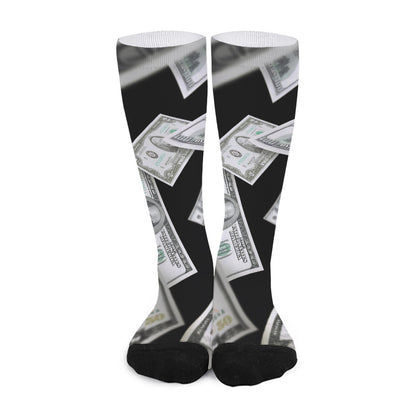 Flying USD Print Long Socks