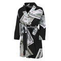 Flying USD Print Men's Bathrobe