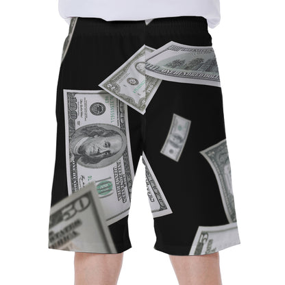 Flying USD Print Men's Beach Shorts