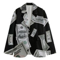 Flying USD Print Men's Blazer