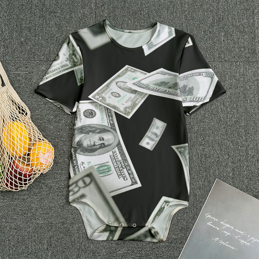 Flying USD Print Men's Bodysuit
