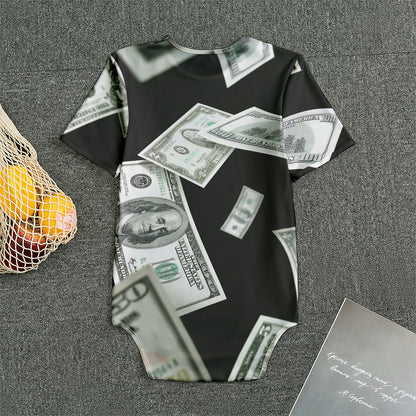 Flying USD Print Men's Bodysuit