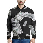 Flying USD Print Men's Bomber Jacket