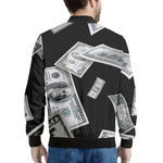 Flying USD Print Men's Bomber Jacket