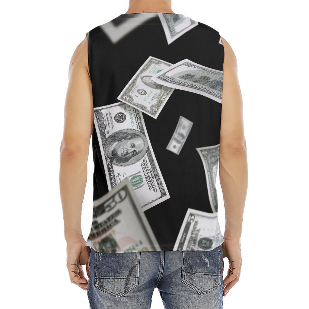 Flying USD Print Men's Fitness Tank Top