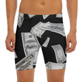 Flying USD Print Men's Long Boxer Briefs