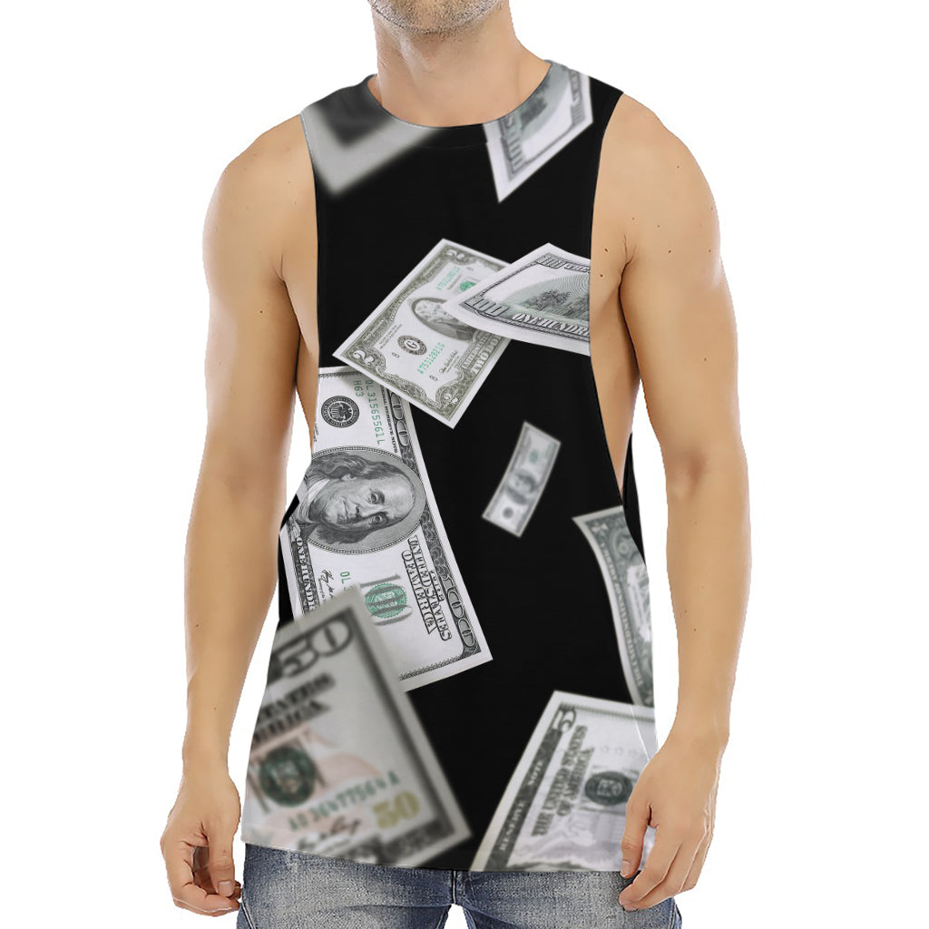 Flying USD Print Men's Muscle Tank Top