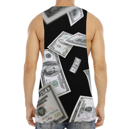 Flying USD Print Men's Muscle Tank Top