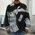Flying USD Print Men's Shirt Jacket
