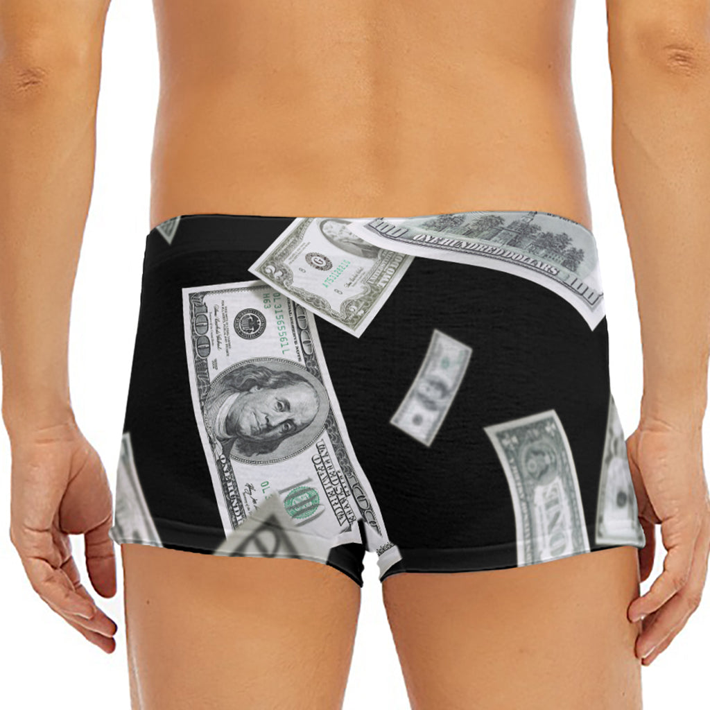 Flying USD Print Men's Short Boxer Briefs