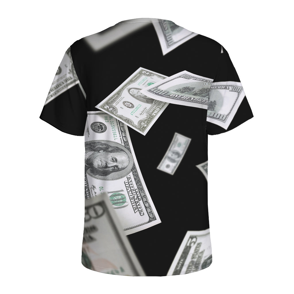 Flying USD Print Men's Sports T-Shirt