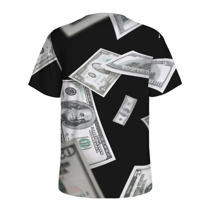 Flying USD Print Men's Sports T-Shirt
