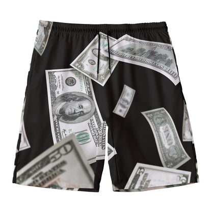 Flying USD Print Men's Swim Trunks