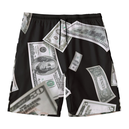 Flying USD Print Men's Swim Trunks
