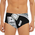 Flying USD Print Men's Triangle Swim Briefs