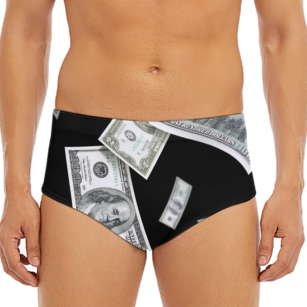 Flying USD Print Men's Triangle Swim Briefs