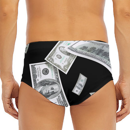 Flying USD Print Men's Triangle Swim Briefs