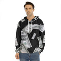 Flying USD Print Men's Velvet Pullover Hoodie