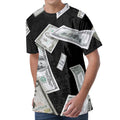 Flying USD Print Men's Velvet T-Shirt
