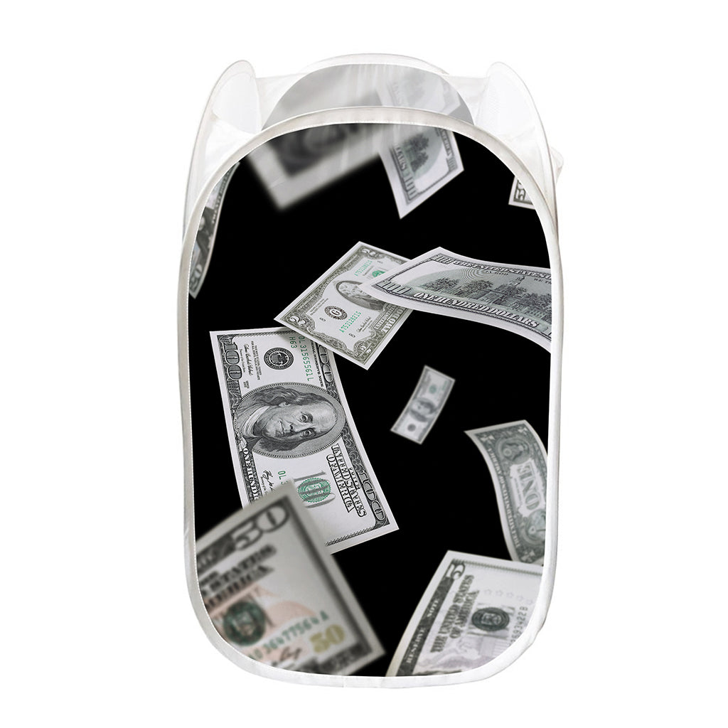 Flying USD Print Mesh Laundry Hamper