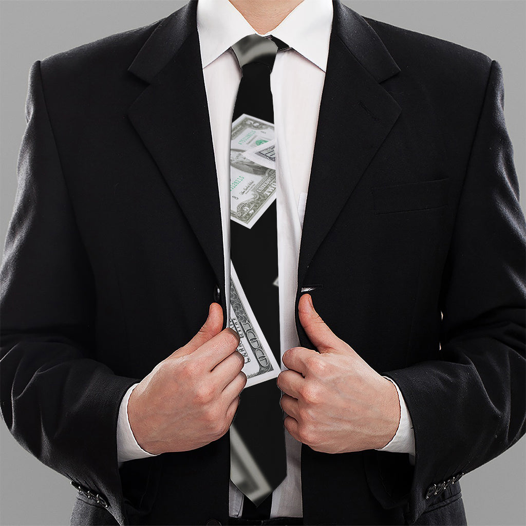 Flying USD Print Necktie