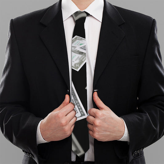 Flying USD Print Necktie