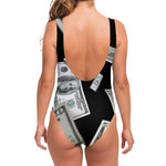 Flying USD Print One Piece Swimsuit